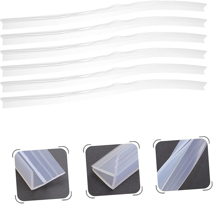 LIFKOME 6pcs Bathroom Water Baffle Sealing Strip Easy Install Silicone Shower - Image 9