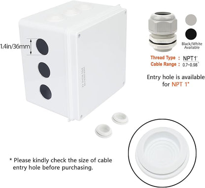 LeMotech Junction Box, ABS Plastic IP65 Waterproof and Dustproof, Universal - Image 5