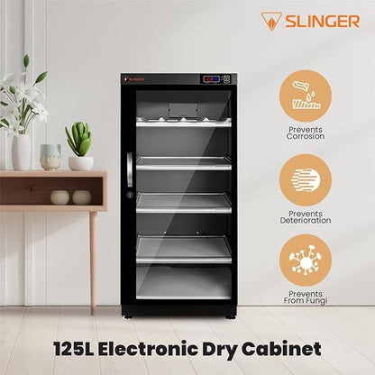 SLINGER 125L Dehumidifying Dry Cabinet Box, Digital Control Noiseless and - Image 2