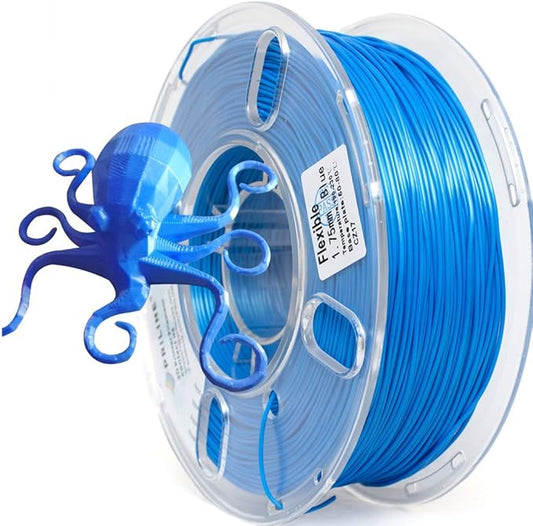 Filament，PRILINE 98A TPU Flexible Soft 3D Printer Filament，1KG 1.75mm Spool by PRILINE