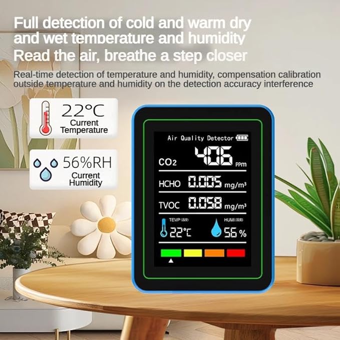 5-in-1 air Quality Monitor, Professional air Quality Detector - Image 4