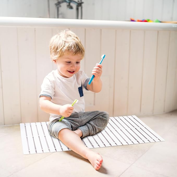 Bath Mat Bathroom Rugs Floor Wood Shower Bathtub Waterproof Non Slip - Image 4