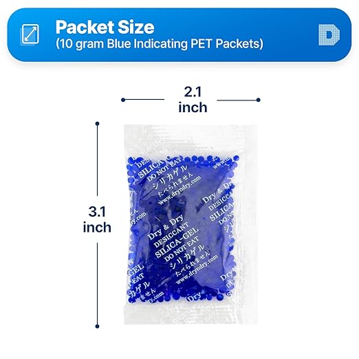 Dry & Dry Blue Indicating Silica Gel Packets Desiccants - Image 6