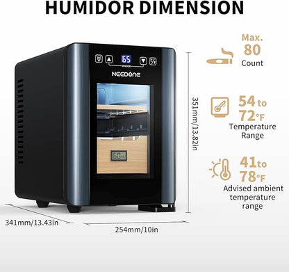 NEEDONE Cigar Humidor 8L with Heating & Cooling Control, Quiet Thermostatic - Image 9