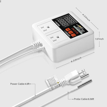 iPower Professional Digital Heating and Cooling Thermostat Controller - Image 6