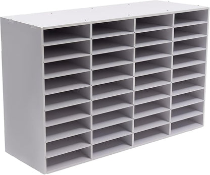 Literature Organizers 24/36Slots Mail Sorter Compartment Files Rack File - Image 3