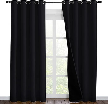 NICETOWN High-End Thermal Curtains, Full Blackout Curtains 86 inches Long by NICETOWN
