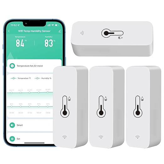 PHOVOLT WiFi Hygrometer Thermometer Sensor by PHOVOLT