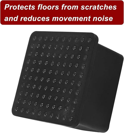 BokWin 4 Pcs Chair Leg Caps 1.5 Inch*1.5 Inch Square Furniture Floor Protectors - Image 4