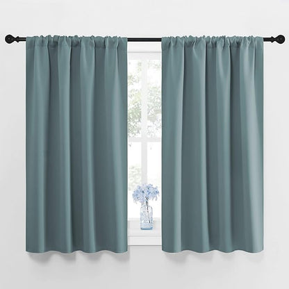 NICETOWN Greyish Blue Blackout Curtains Panels by NICETOWN