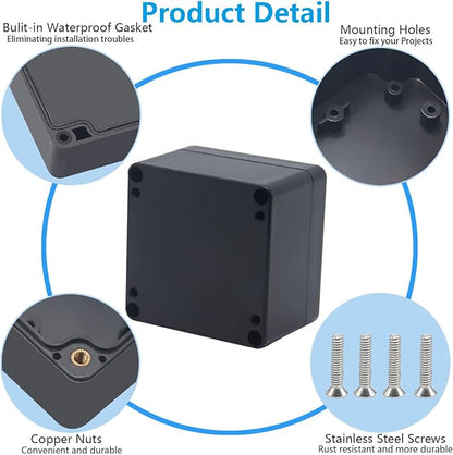 Outdoor Waterproof Junction Box IP67 Project Box ABS Black Electrical Boxes - Image 7