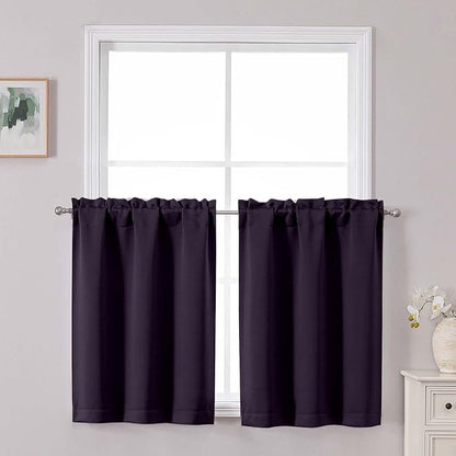 Chyhomenyc Short Kitchen Curtains 30 Inch Length, Small Kitchen Curtain Rod by Chyhomenyc