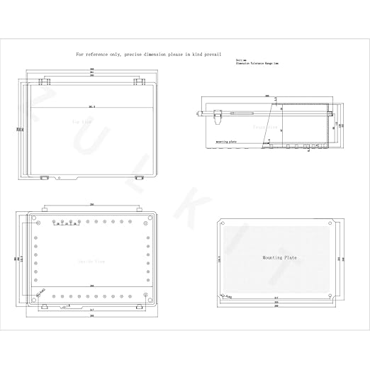 Zulkit Junction Box, IP67 Waterproof Electrical Box Hinged Cover Stainless - Image 7