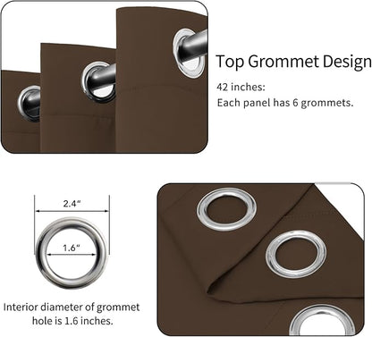 Easy-Going Blackout Curtains for Bedroom, Solid Thermal Insulated Grommet and - Image 5