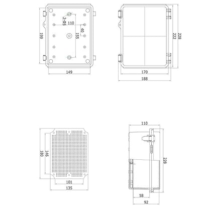 Outdoor Waterproof Electrical Box Junction Box Weatherproof IP67 ABS Plastic - Image 6