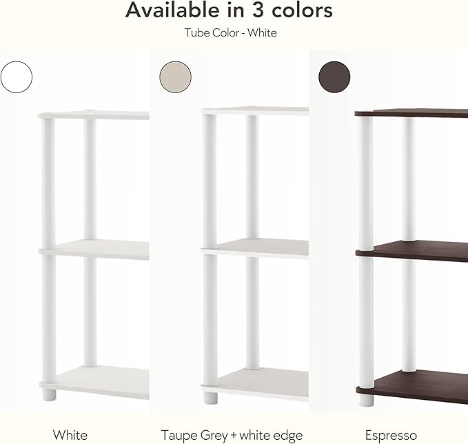 Homes: Inside + Out Apexa Modern 3-Tier Extra Wide Shelving Units, Collectibles - Image 4
