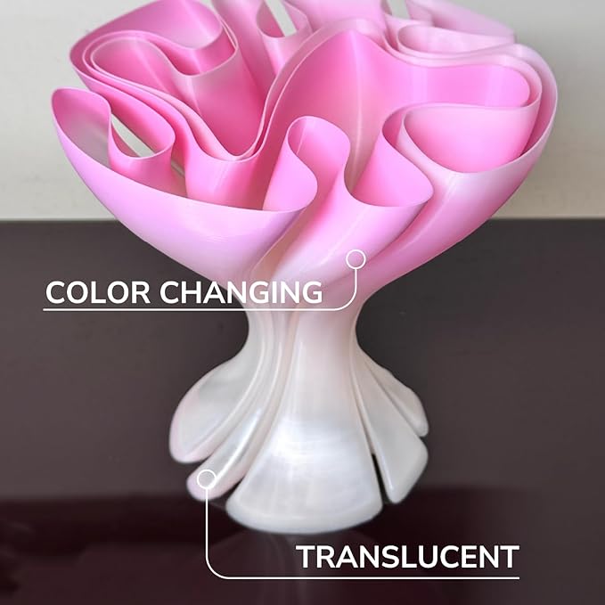 Polymaker Panchroma Gradient PLA Translucent Pink and Clear 3D Printing Filament - Image 3