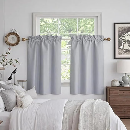 Easy Home 2 Panels Blackout Tier Curtain - Image 8