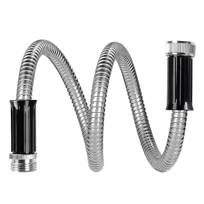 Beaulife Metal Short Garden Hose 3ft Connectors, Drainage Hose - Image 3