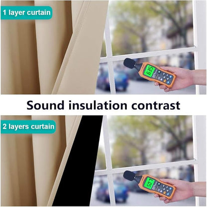 NICETOWN Bedroom Full Blackout Curtain Panels, Super Thick Insulated Grommet - Image 4