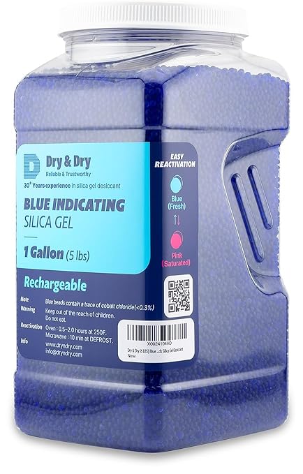 Dry & Dry Blue Indicating Silica Gel Beads Desiccants by DryDry
