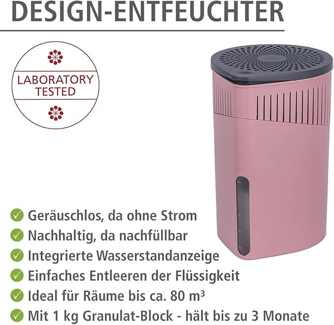 WENKO Portable Dehumidifier Drop Design, Compact and Rechargeable Dehumidifier - Image 2