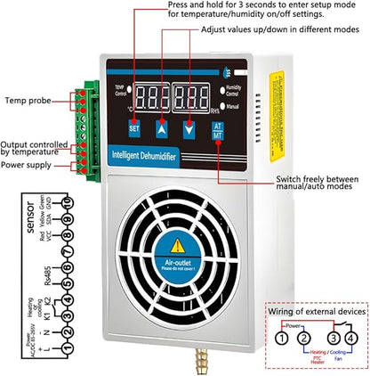 Grow Tent Dehumidifier, Smart Temp and Humidity Controller - Image 5