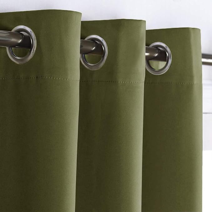 NICETOWN Olive Green Christmas Decoration Blackout Drape - Image 2