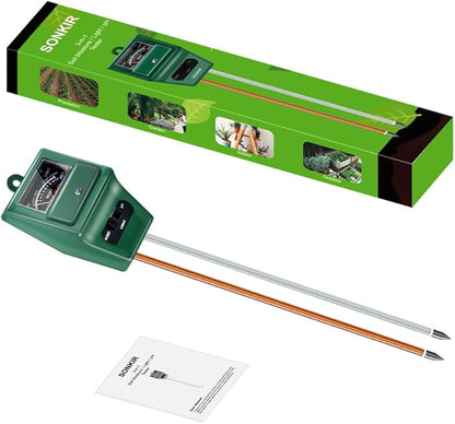 SONKIR Soil pH Meter, MS02 3-in-1 Soil Moisture/Light/pH Tester Gardening Tool - Image 5