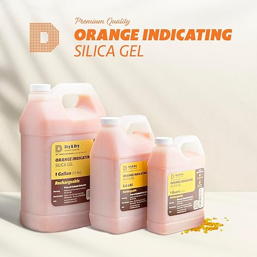 Dry & Dry Premium Orange Indicating Silica Gel Desiccant Beads - Image 2