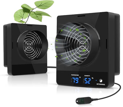 4-Inch Grow Tent Inline Duct Fan, Smart Temperature & Humidity Control by DAOTAILI