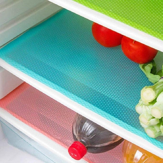 9 Pack Refrigerator Mats, Washable Fridge Mats Liners Easy to Clear Fridge Pads by AKINLY