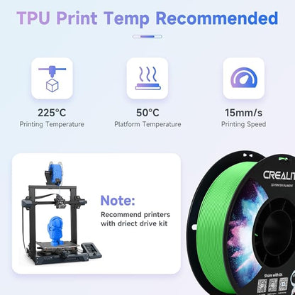 Official Creality TPU Filament, Flexible 3D Printer Filament 1.75mm, 95A Shore - Image 4