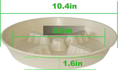 4 Pack Plant Saucer 10 inch, 8 12 14 17 inch, Plant Stand Plastic Plant Saucers - Image 2
