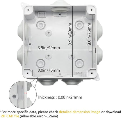 LeMotech ABS Plastic Dustproof Waterproof IP65 Junction Box Universal - Image 3