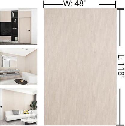 Off White Wood Wallpaper Peel and Stick Wood Grain Contact Paper 48"x118" Extra - Image 7