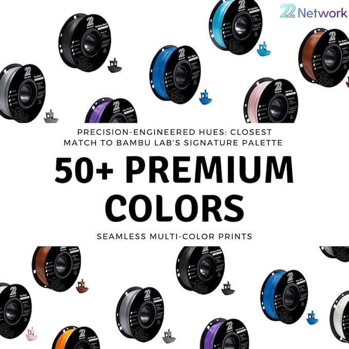 22 Network PLA 3D Printer Filament 1.75mm, 1kg Spool, Dimensional Accuracy - Image 2