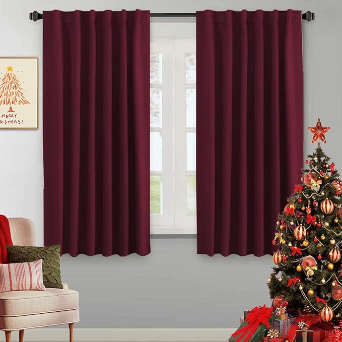 H.VERSAILTEX Christmas Blackout Curtains Thermal Insulated Window Treatment - Image 9