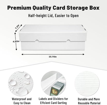 NUMINA 4 Pack 2-Row Cardboard Card Storage Box - Image 3