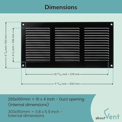 10x4 inch Vent Cover - Image 2