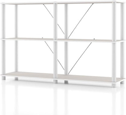 Homes: Inside + Out Apexa Modern 3-Tier Extra Wide Shelving Units, Collectibles by HOMESInsideOut