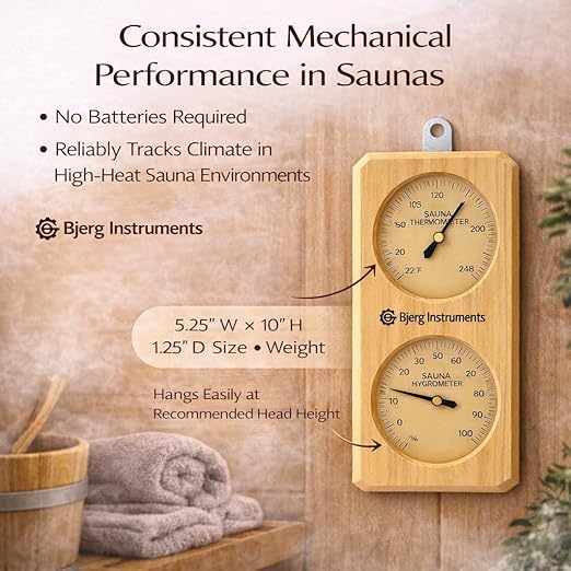 Sauna Thermometer and Hygrometer - Image 5