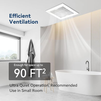 Bathroom Exhaust and Ventilation Fan 88CFM, Ultra-quiet Bath Fan Ceiling Mount - Image 2