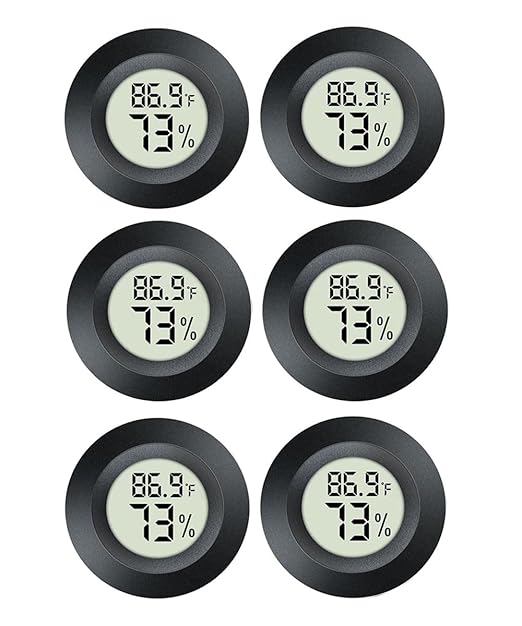 6 Pack Hygrometer Thermometer Digital Humidity Meter Indoor/Outdoor Humidity by JEDEW
