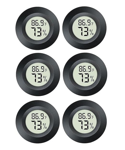 6 Pack Hygrometer Thermometer Digital Humidity Meter Indoor/Outdoor Humidity by JEDEW
