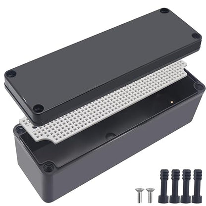 Junction Box, IP67 Waterproof ABS Black Project Box by Otdorpatio