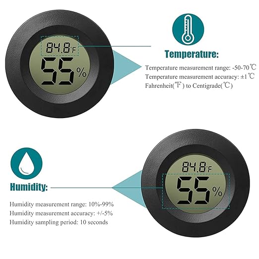 6-Pack Mini Hygrometer Thermometer Digital LCD Monitor Indoor/Outdoor Humidity - Image 2