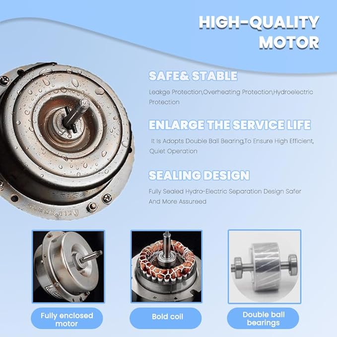 6 inch Exhaust Fan, 382CFM Wall Mounted Vent Fans, Ventilation Blower - Image 4