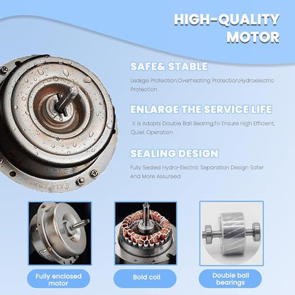 6 inch Exhaust Fan, 382CFM Wall Mounted Vent Fans, Ventilation Blower - Image 4
