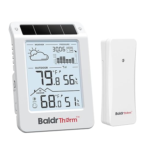 BaldrTherm Wireless Weather Station, Dual-Zone Indoor & Outdoor/Childroom Temp by BaldrTherm